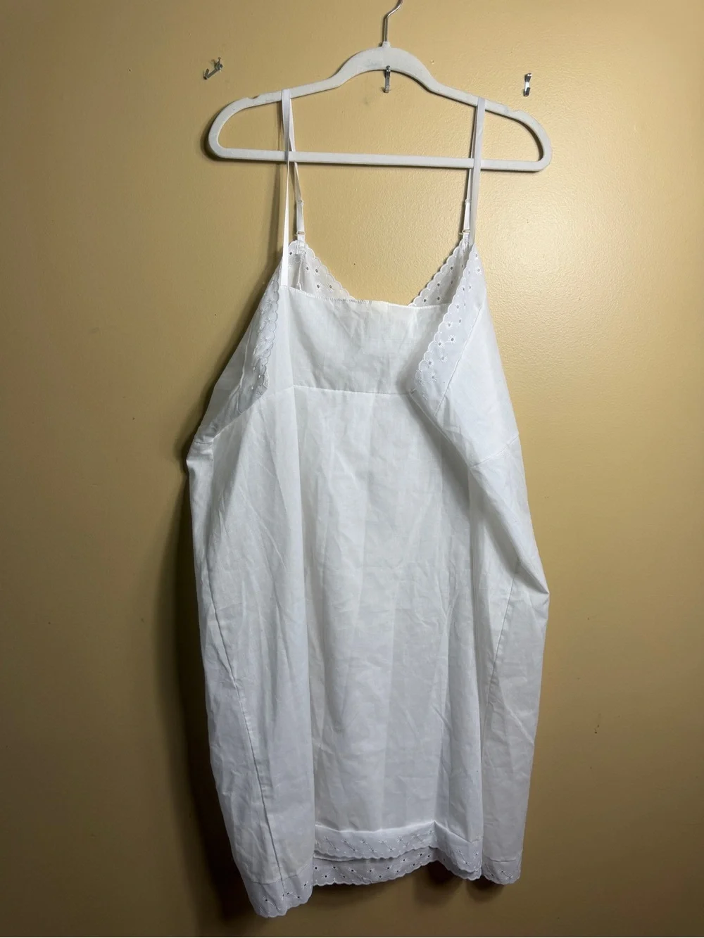 Vintage cotton blend slip. 50. 22–24. 3X. White - Picture 7 of 8